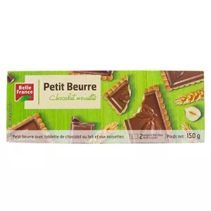 Petit Beurre Cioccolato Nocciole X 12 150g - BELLE FRANCE