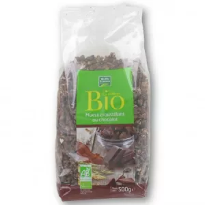 Kikaboni cha chokoleti ya giza muesli 500g - BELLE FRANCE