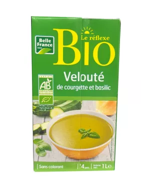 Biologische Courgette- en Basilicumroomsoep 1l - BELLE FRANCE