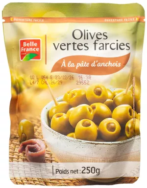 Oliven mit Anchhois Paste 250g gefüllt - BELLE FRANCE
