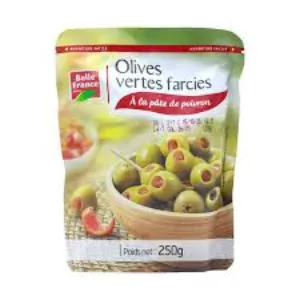 Olives Farcies à La Pâte De Poivrons 250g - BELLE FRANCE