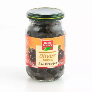 Olives Noires à La Grecque 250g - BELLE FRANCE