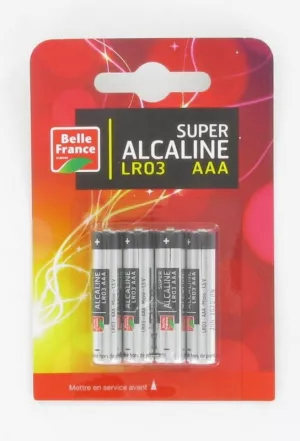 Pilha Super Alcalina Lr03 Aaa X 4 - BELLE FRANCE