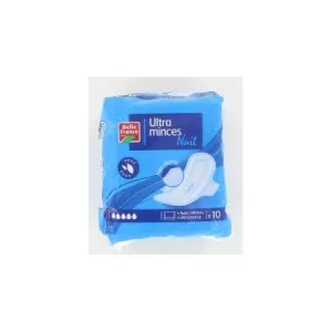 Sserviette Ultra Mince Nuit X 10 - BELLE FRANCE
