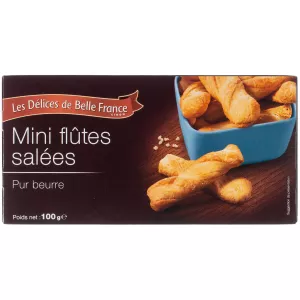 Mini Hartige Bladerdeeg Fluiten 100g - BELLE FRANCE