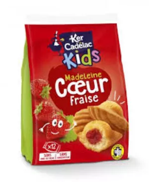 Madeleine coeur Fraise 420g - KER CADELAC