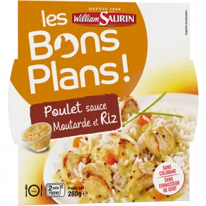 Poulet sauce moutarde et riz 280g - WILLIAM SAURIN