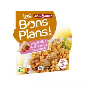 Emmental turkey shells with tomato sauce 280g WILLIAM SAURIN