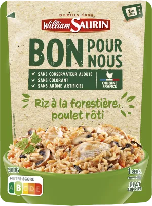 Piatto di pollo arrosto a riso con piatto cotto, 300 g - WILLIAM SAURIN