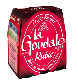 روبيس بيرة الفواكه الحمراء، 5 درجات، 6 × 25 سنتيلتر - LA GOUDALE