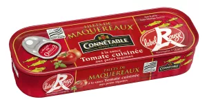 Filetes De Caballa En Salsa De Tomate Cocidos Con Verduras Pequeñas Label Rouge, 176g - CONNÉTABLE