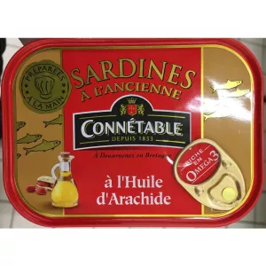 1/6 Sardines à L'huile D'arachide 115g Connetable
