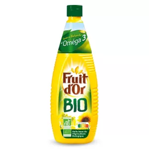 1L de óleo de girassol orgânico - FRUIT D'OR
