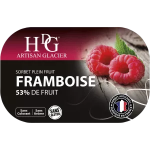 Frambozensorbet 487,5 g - Histoires De Glaces