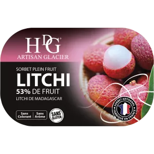 Sorbet Litchi 487,5g - Histoires De Glaces