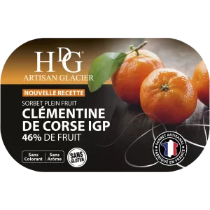 Sorbet Clementine Corse Igp 487,5 g - Histoires De Glaces