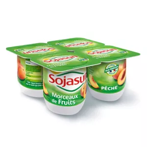 Yaourt pêche 4x100g - SOJASUN