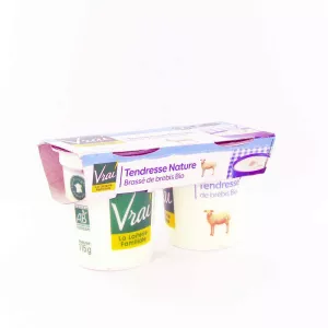Vrai Brassé Nature Brebis Bio 4x120g - VRAI