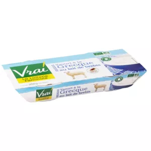 Yaourt Bio a la  Grec Brebis 2x125g - VRAI