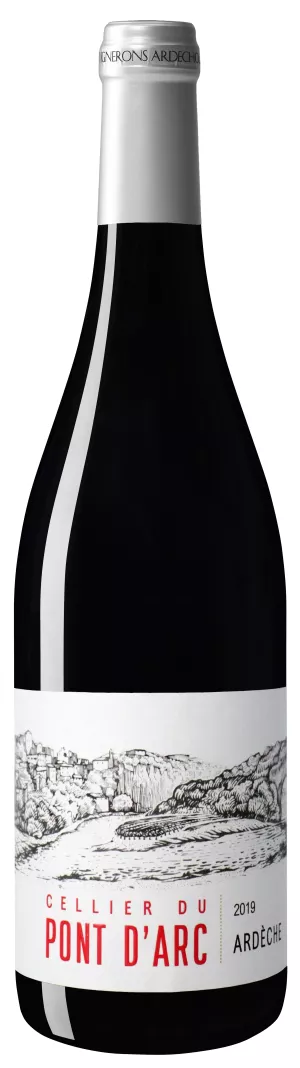 Rotwein aus der Ardèche 2019 12,5 % 75 cl - CELLIER DU PONT D'ARC