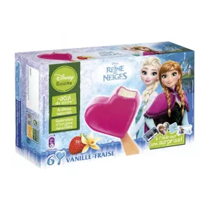 Bâtonnets vanille-fraise la Reine des Neiges x6 - DISNEY