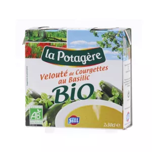 Velouté de courgettes au basilic BIO 2x30cl - LA POTAGERE