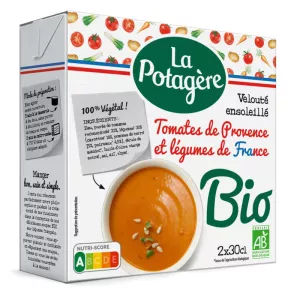 Creme de Tomate Provençal e Legumes Biológicos, 2x30cl - LA POTAGERE