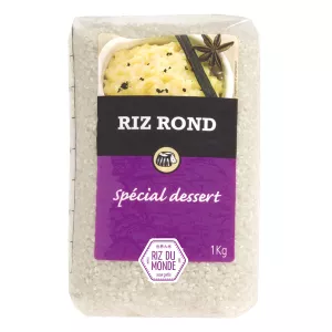 أرز أبيض دائري 1 كيلو - RIZ DU MONDE