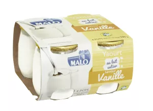 Yogurt intero al gusto di vaniglia 4 x 125 g - MALO
