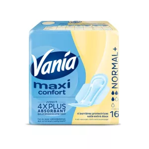 Toallas higiénicas con aletas normales+ maxi comfort x16 - VANIA