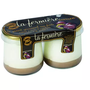Йогурт с коричневым вкусом 2x160г - La Fermiere