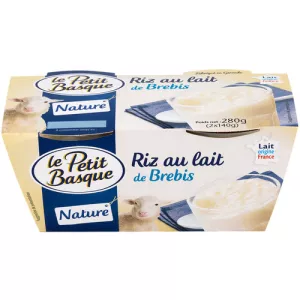 Riz Au Lait Brebis 2x140g - LE PETIT BASQUE
