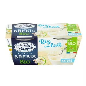 Gạo Sữa Cừu Hữu Cơ Nguyên Chất 2x140g - LE PETIT BASQUE