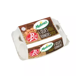 Oeufs fermiers plein air label rouge x6 - MATINES