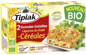 Grandes galettes de légumes & céréales BIO 2x100g - TIPIAK