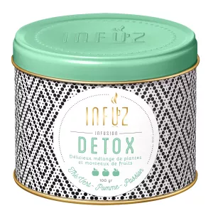 Detox-infusie groene thee, appel, passie 100g - INFUZ