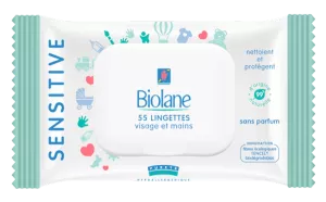 Salviette sensibili viso e mani x55 - BioLANE