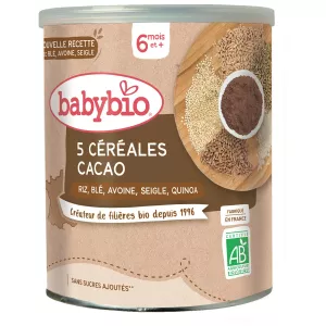 Cereais para Bebês a partir dos 8 Meses, Cacau 220g - Babybio