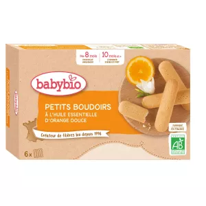 Galletas Bebé A Partir De 8 Meses Boudoirs De Naranja 120g - Babybio