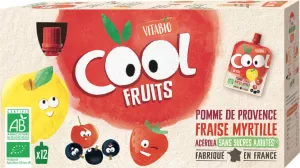 Uống Compote La Paw Patrol Pomme De France Dâu Việt Quất Không Thêm Đường Hữu Cơ Trái Cây Mát 12x90 - Vitabio