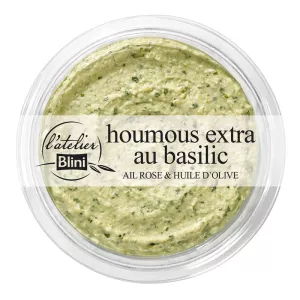तुलसी के साथ हम्मस - एल'एटेलियर ब्लिनी
