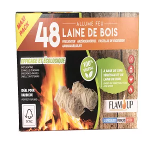 Allume Feu X 48 Laine De Bois