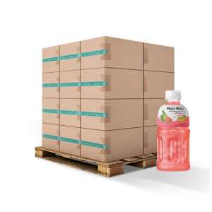 ピンク グアバ アンド ナタ デ ココ ドリンク 32cl Fr X24 - MOGU MOGU