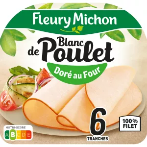 Petto Di Pollo Dorato Al Forno, 6 Fette - FLEURY MICHON