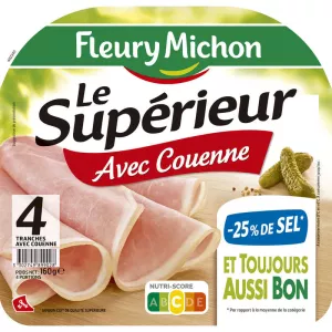 Prosciutto Le Supérieur ridotto al sale con cotenna - FLEURY MICHON