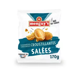 Salted crisp coated peanuts 170g - Menguy's