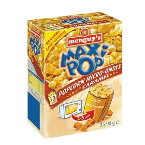 Pop maïs magnetron karamel smaak 3x90g - Menguy's