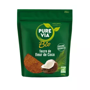 Sucre de fleur de coco bio 250g  - PURE VIA