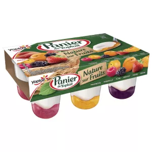 Mtindi wa asili kwenye kitanda cha matunda kilichotiwa mkate 6x140g - YOPLAIT