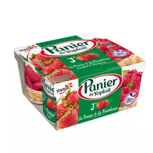Frambozen-aardbeienyoghurt 130gx4 - YOPLAIT